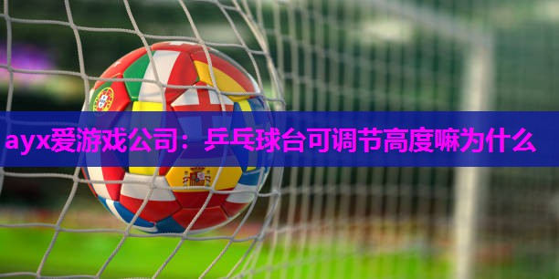 ayx爱游戏公司：乒乓球台可调节高度嘛为什么